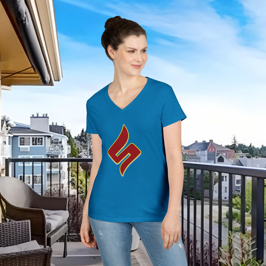 Lady Dabblers Das Shuli Network Damen-V-Ausschnitt-T-Shirt