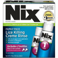 Nix Lice Killing Creme Rinse Family Pack, 2 Bottles (2 fl oz each) with Nit Combs