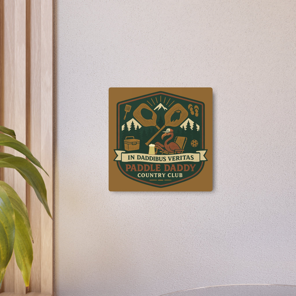Paddle Daddy Country Club™ Metal Art Sign, Wall Decor for Outdoor Enthusiasts, Country Club Decor, Unique Gift for Dads, Camping Decoration