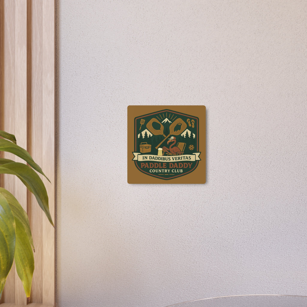 Paddle Daddy Country Club™ Metal Art Sign, Wall Decor for Outdoor Enthusiasts, Country Club Decor, Unique Gift for Dads, Camping Decoration