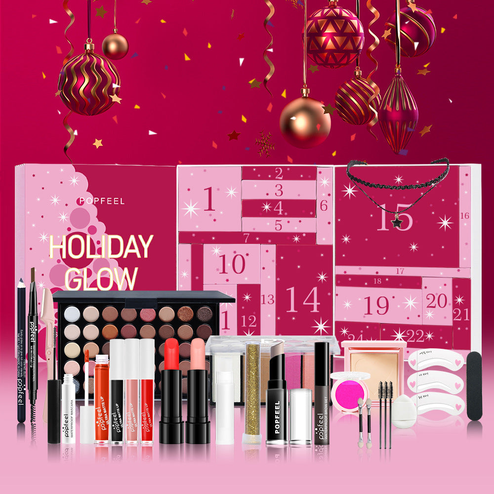 Make-up-Set Lidschatten, Lipgloss, Lippenstift in Erdtönen und anderes, für Anfänger geeignet