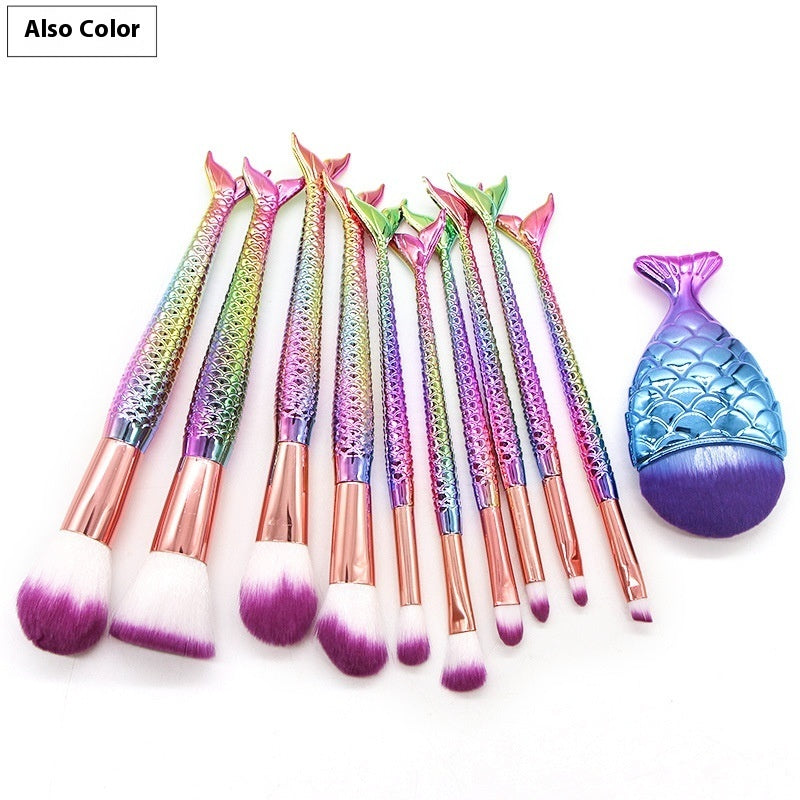 10 Meerjungfrauen Make-up Pinsel Set Schönheitswerkzeuge Bestseller Make-up Pinsel Kombination