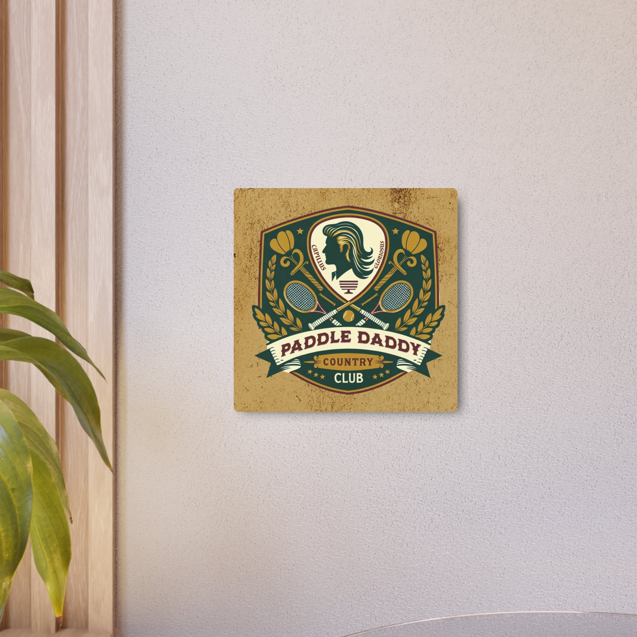 Paddle Daddy Country Club Metallkunstschild, Für Wände, die Mitgliedschaft verdienen, Wandkunst, Mannhöhlenschild, Vatertagsdekoration