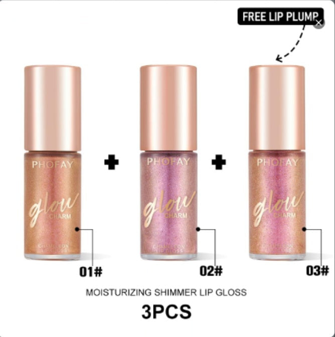 PHOFAY Feuchtigkeitsspendender Schimmer-Lipgloss