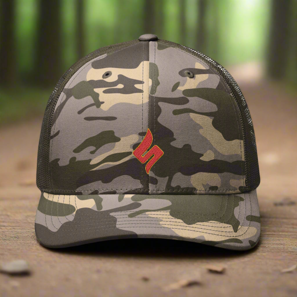 Tarnfarbene Trucker-Cap, Militärstil-Kappe, Outdoor-Abenteuerausrüstung, Stealth-Modus: Shuli Network Edition