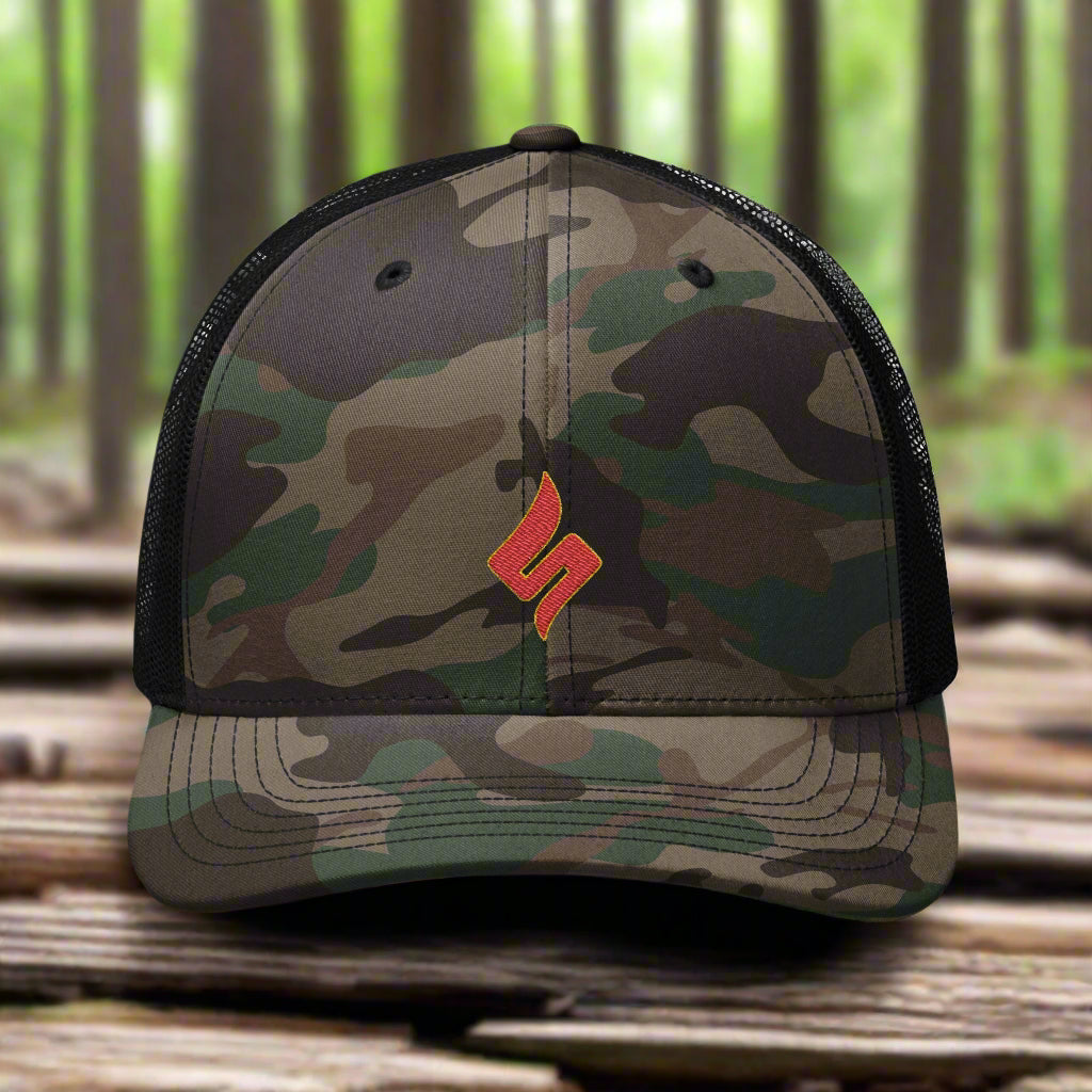 Tarnfarbene Trucker-Cap, Militärstil-Kappe, Outdoor-Abenteuerausrüstung, Stealth-Modus: Shuli Network Edition