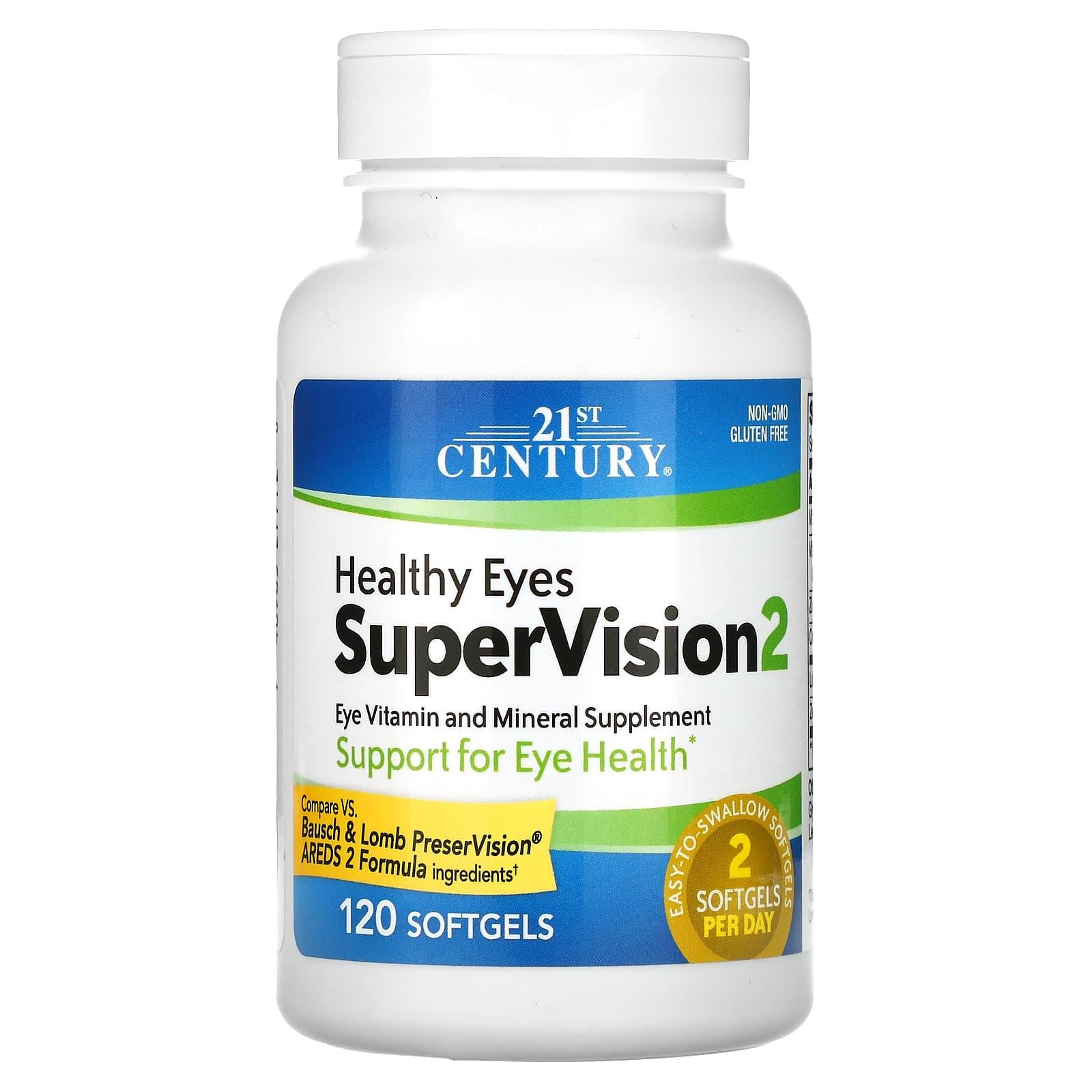 21st Century Healthy Eyes Supervision 2 Softgels 120Ct
