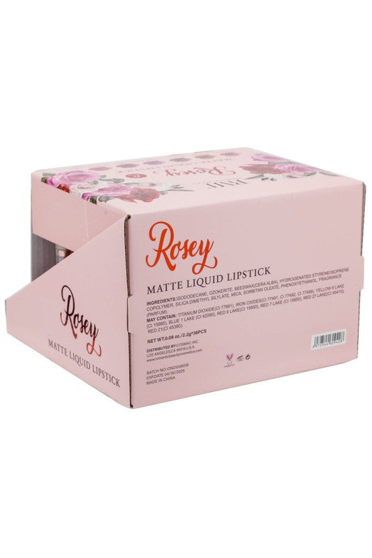 36er-Pack Rosey Nude – Matte Flüssige Lippenstifte