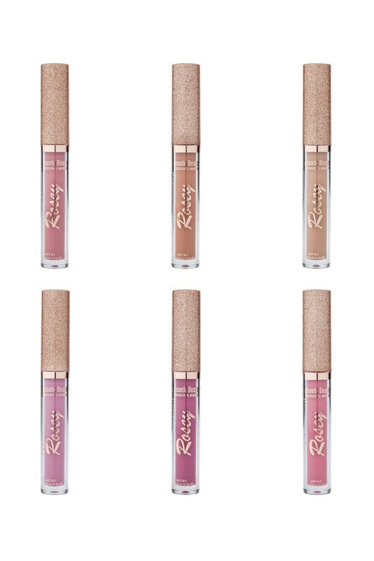 36er-Pack Rosey Nude – Matte Flüssige Lippenstifte
