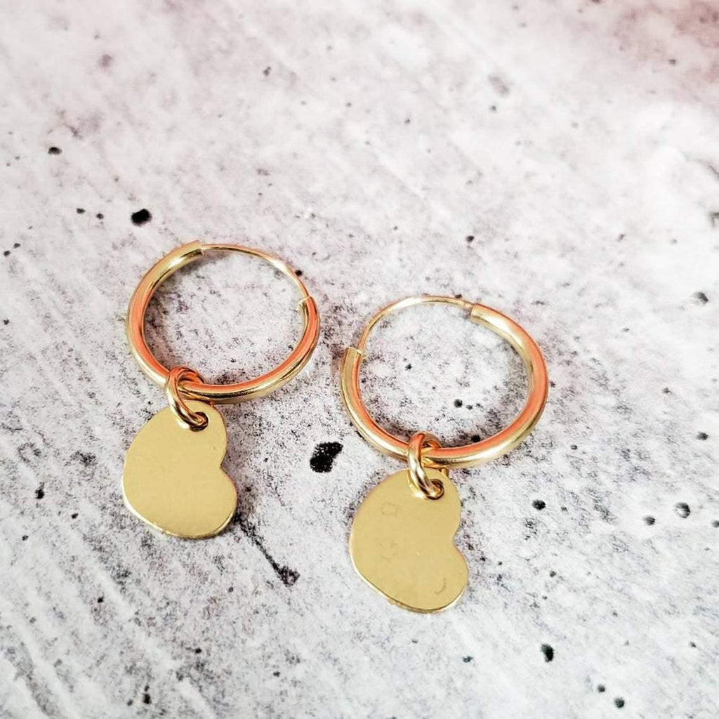 14K Gold Initial Endless Creolen