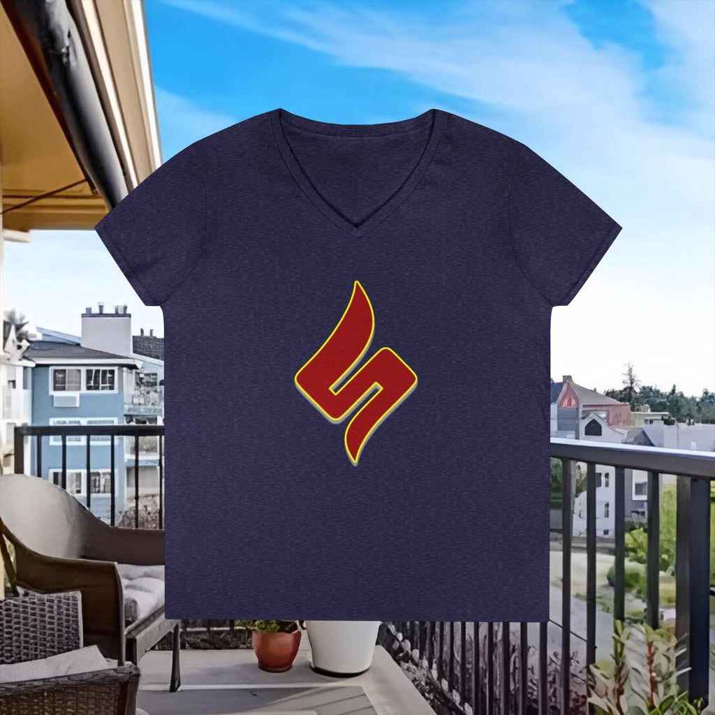 Lady Dabblers Das Shuli Network Damen-V-Ausschnitt-T-Shirt