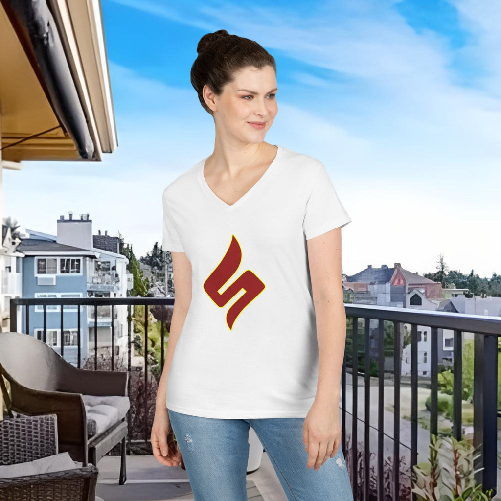 Lady Dabblers Das Shuli Network Damen-V-Ausschnitt-T-Shirt