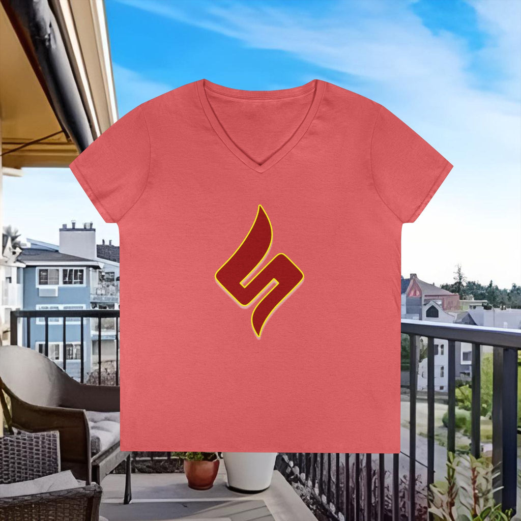 Lady Dabblers Das Shuli Network Damen-V-Ausschnitt-T-Shirt