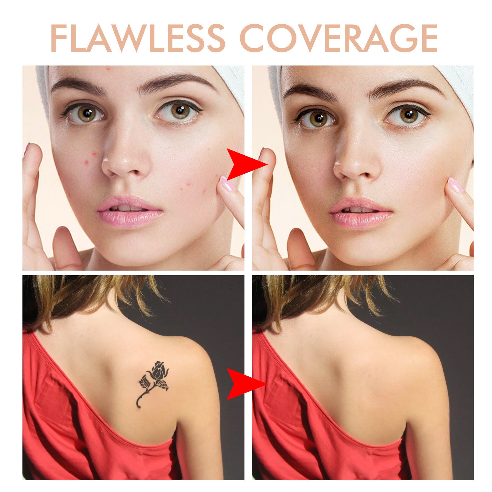 Concealer Flüssig-Foundation Langanhaltend Feuchtigkeitsspendend Kontrolliert