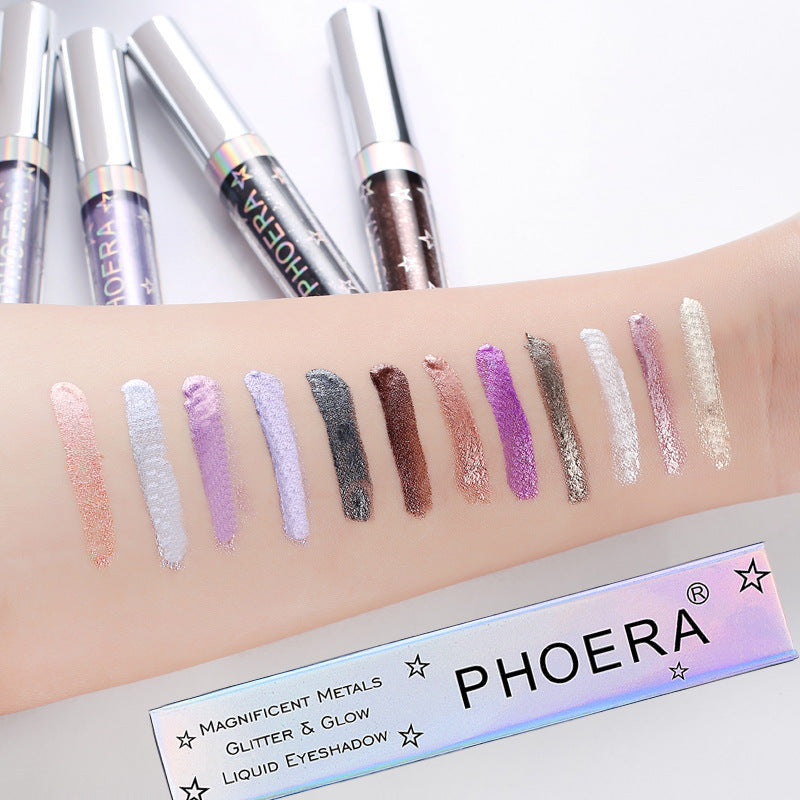 PHOERA Magnificent Metals Glitter and Glow Liquid Eyeshadow pick from 12 Colors