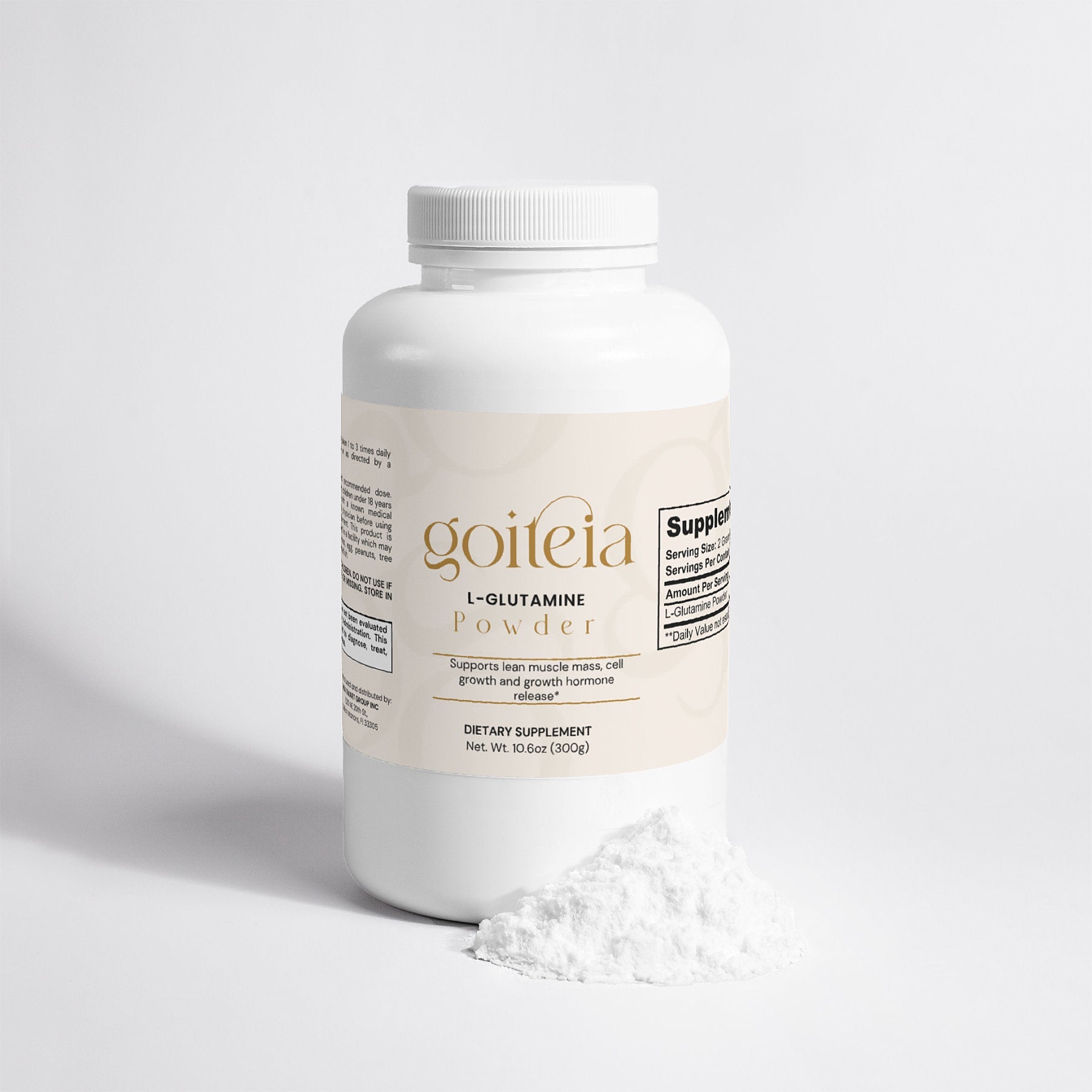 Goiteia L-Glutamine Powder 10.6 Oz (300g)