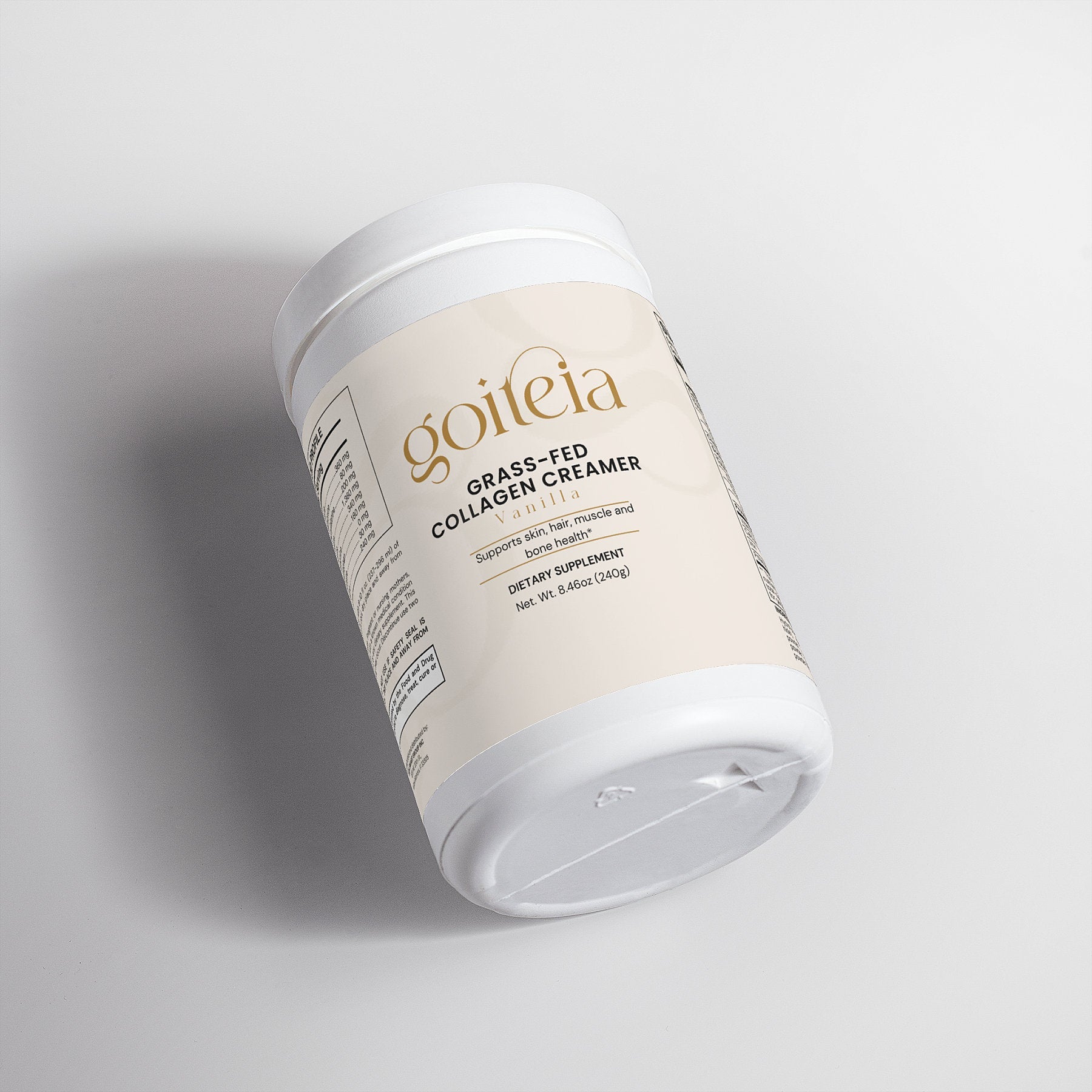 Goiteia Grass-Fed Collagen Creamer (Vanilla) 8.46 Oz (240g)
