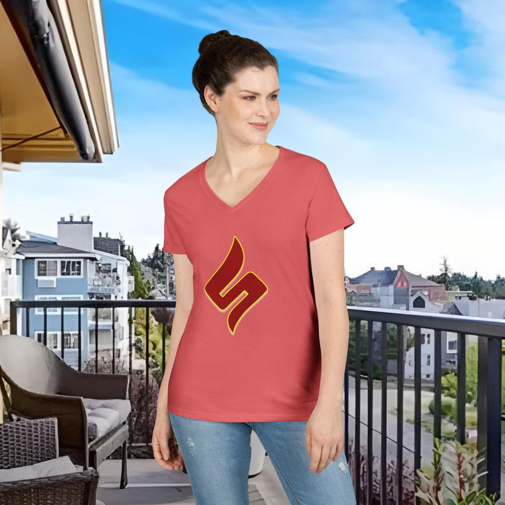 Lady Dabblers Das Shuli Network Damen-V-Ausschnitt-T-Shirt