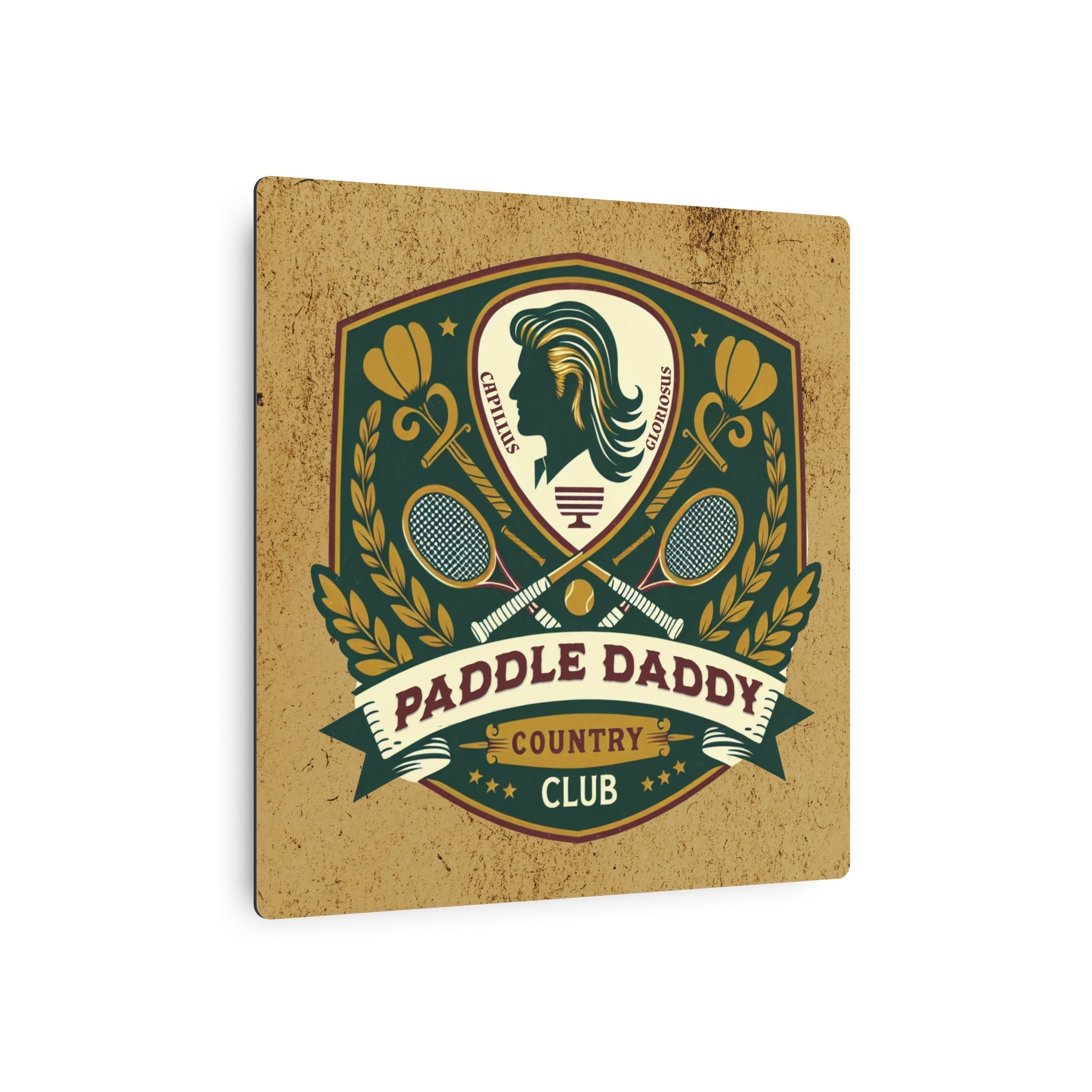 Paddle Daddy Country Club Metallkunstschild, Für Wände, die Mitgliedschaft verdienen, Wandkunst, Mannhöhlenschild, Vatertagsdekoration