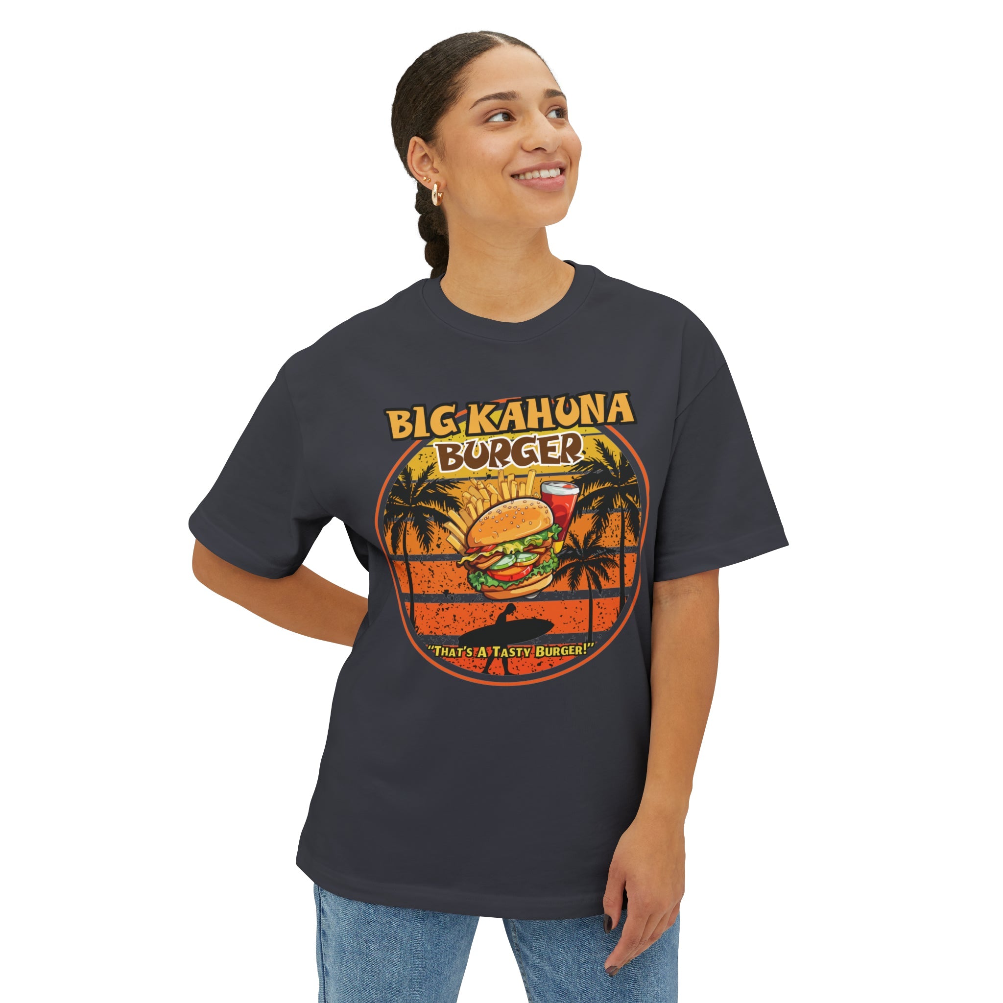 "DirkyThreadz Big Kahuna Burger T-Shirt – Retro Diner-Stil mit ikonischem Grafikdesign"
