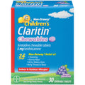 Children's Claritin 24-Hour Non-Drowsy Allergy Relief, 5mg Loratadine, Grape Flavor, 30 Chewable Tablets