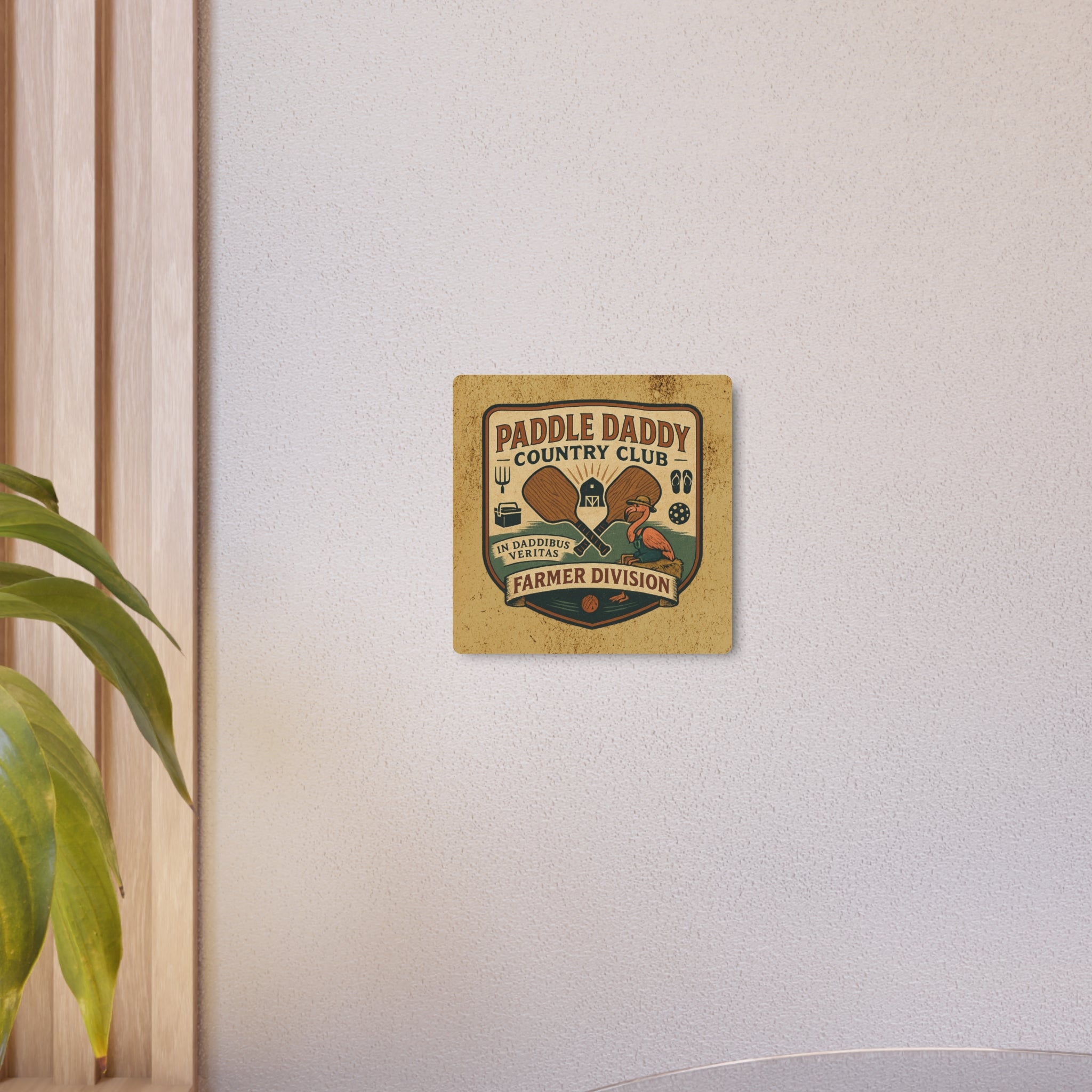 Paddle Daddy Country Club™ Farmer Edition Metal Art Sign