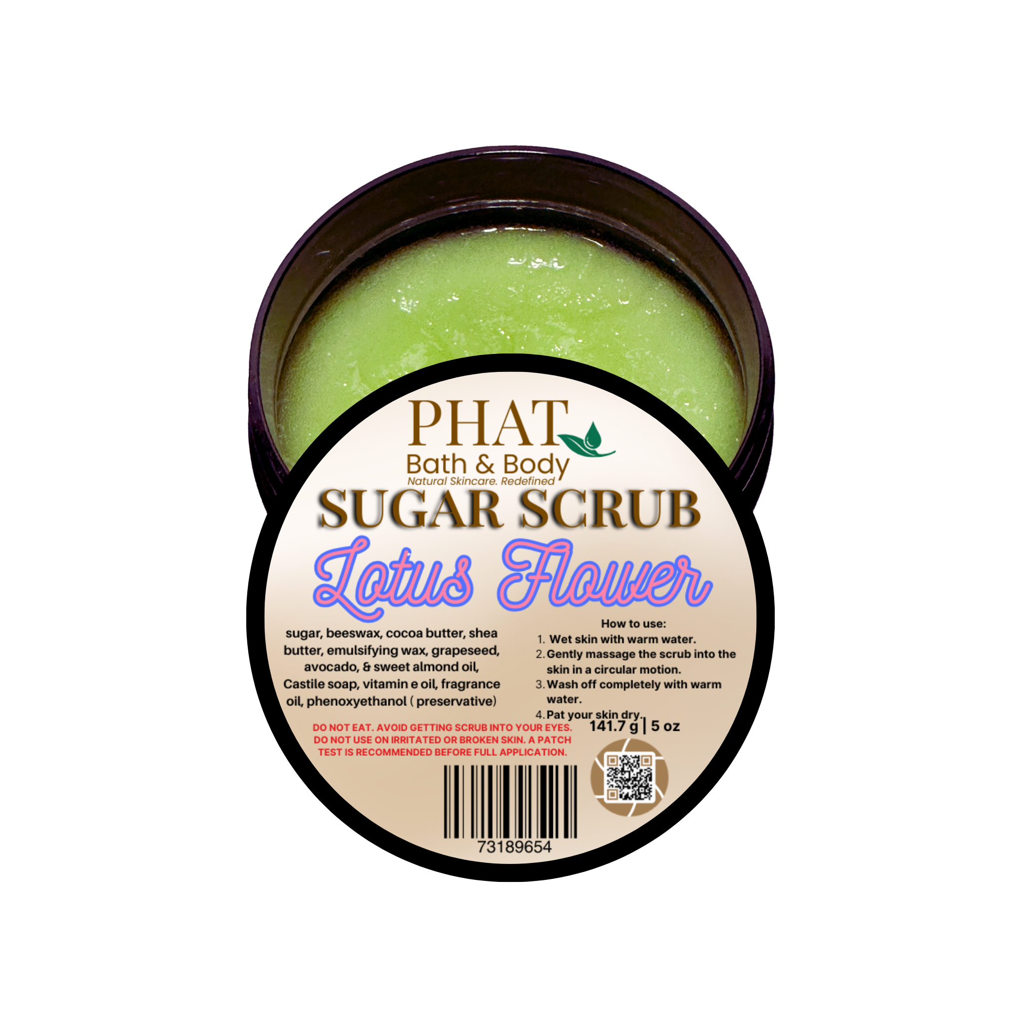 Lotus Flower Whipped Sugar Scrub with Cocoa Butter Bamboo & Lotus Type | 5 oz