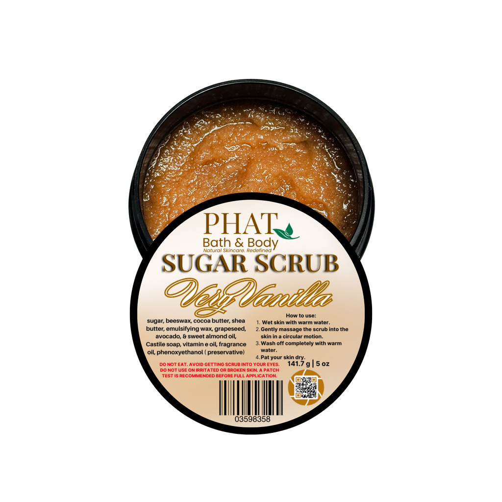 Very Vanilla Whipped Sugar Scrub with Shea & Cocoa Butter Vitamin E | 5 oz
