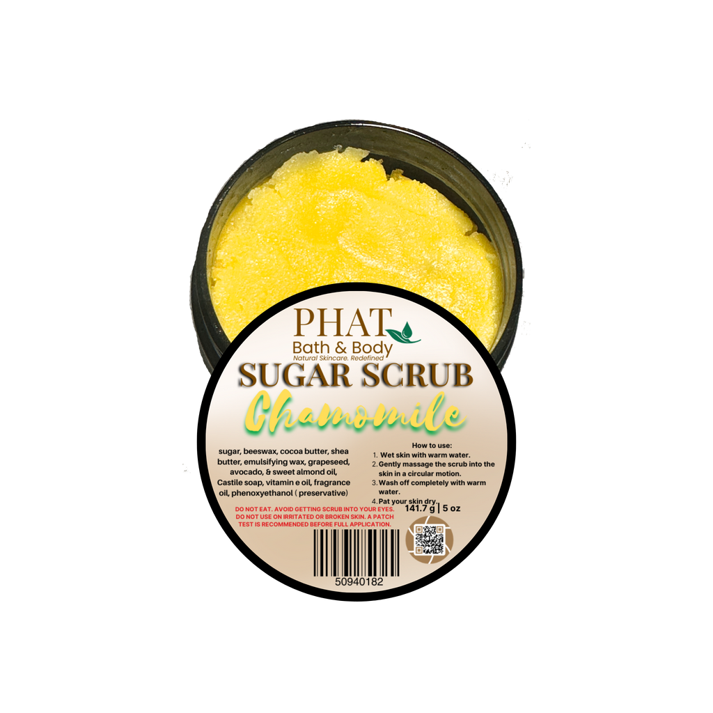 Chamomile Whipped Sugar Scrub Cocoa Butter with Essential Oil | 5 oz