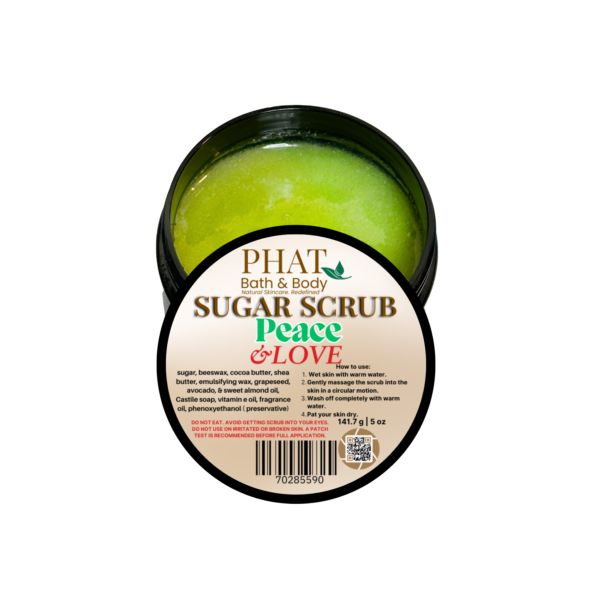Peace & Love Whipped Sugar Scrub Patchouli with Shea & Cocoa Butter | 5 oz