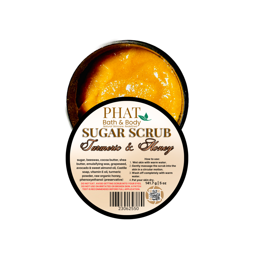 Turmeric & Honey Natural Whipped Sugar Scrub with Avocado Oil | 5 oz