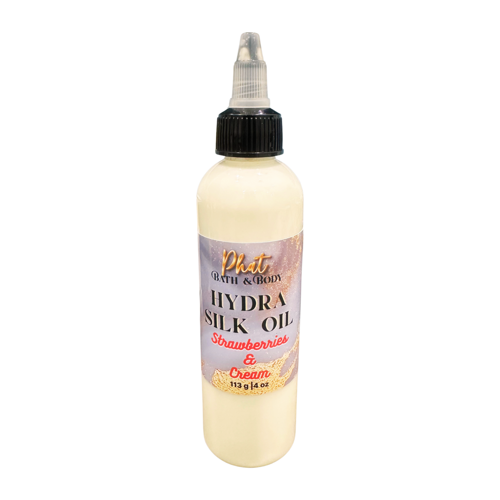 Strawberries & Cream | Hydra Silk Hair Oil | Hydrate | Smooth | Restore | 4 oz