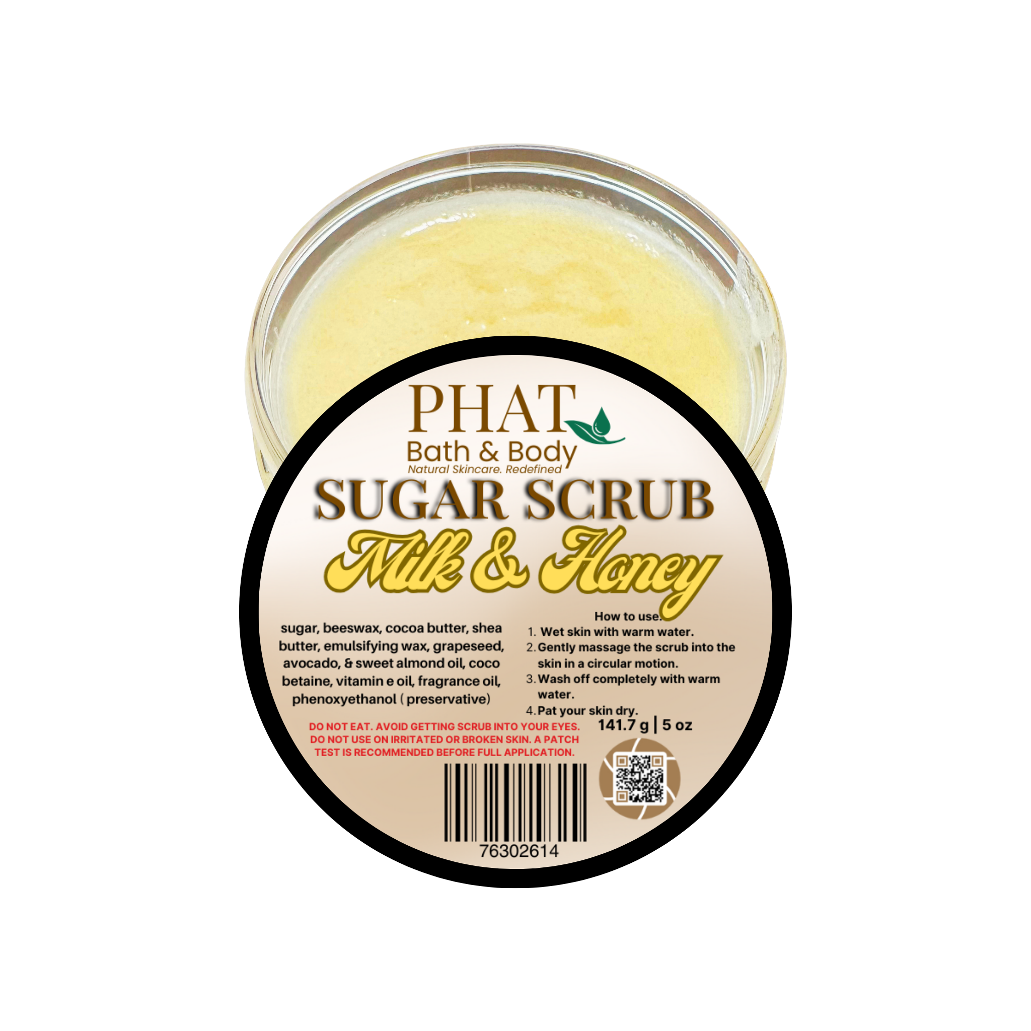 Milk & Honey Whipped Sugar Scrub with Shea & Cocoa Butter & Vitamin E | 5 oz