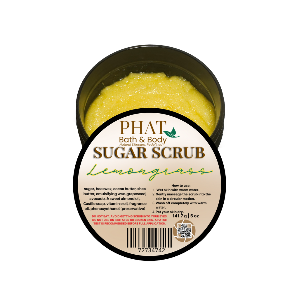 Lemongrass Whipped Sugar Scrub with Shea & Cocoa Butter | 5 oz