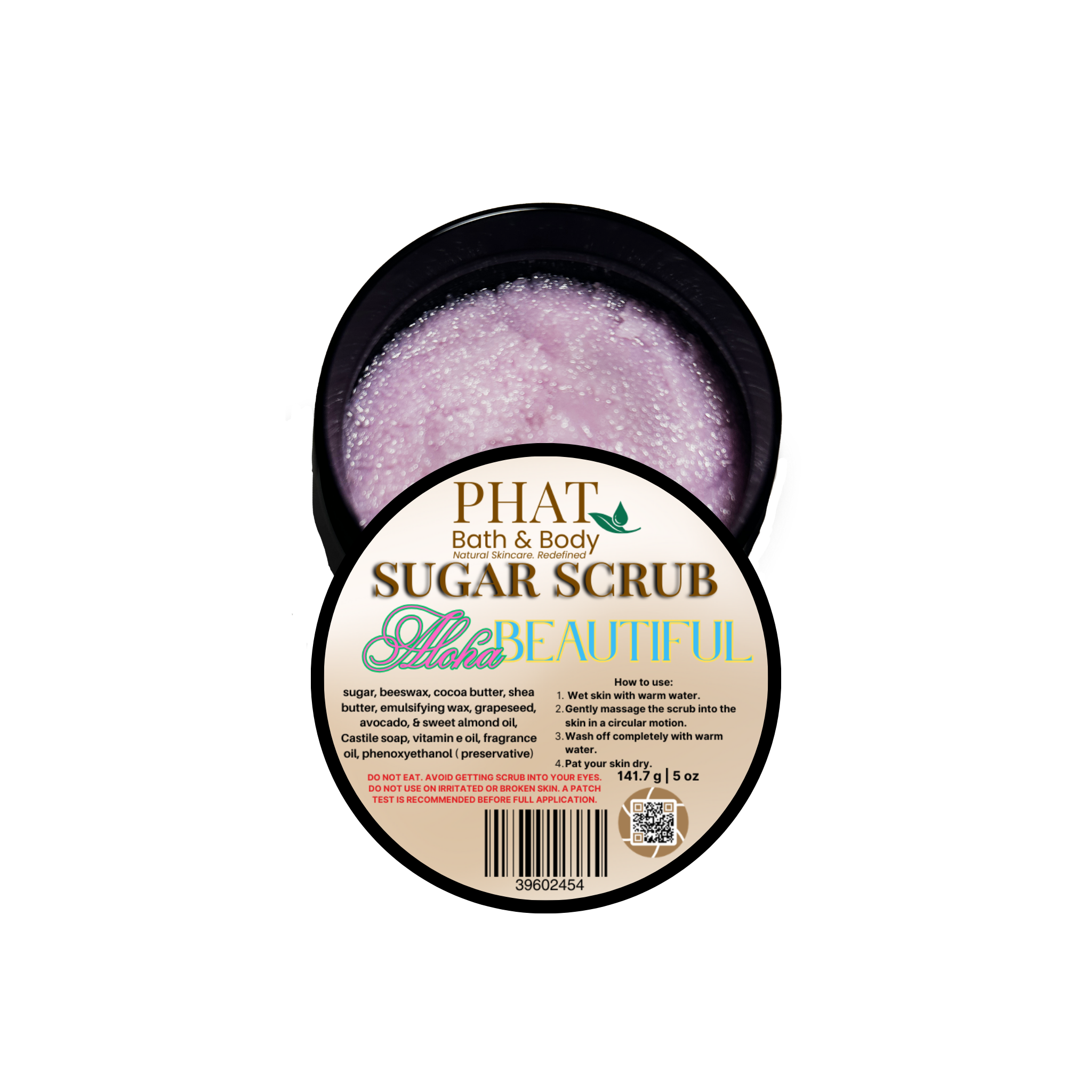 Aloha Beautiful Whipped Sugar Scrub with Cocoa Butter Maui Mist Type | 5 oz
