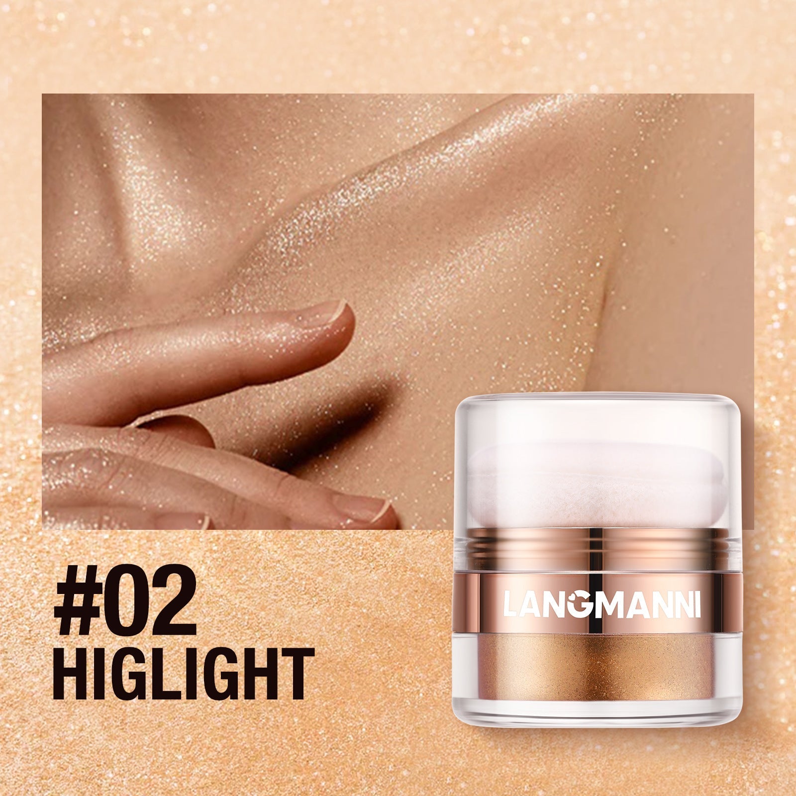Highlighter Puder für Gesicht und Körper, Rouge, Shading-Puder