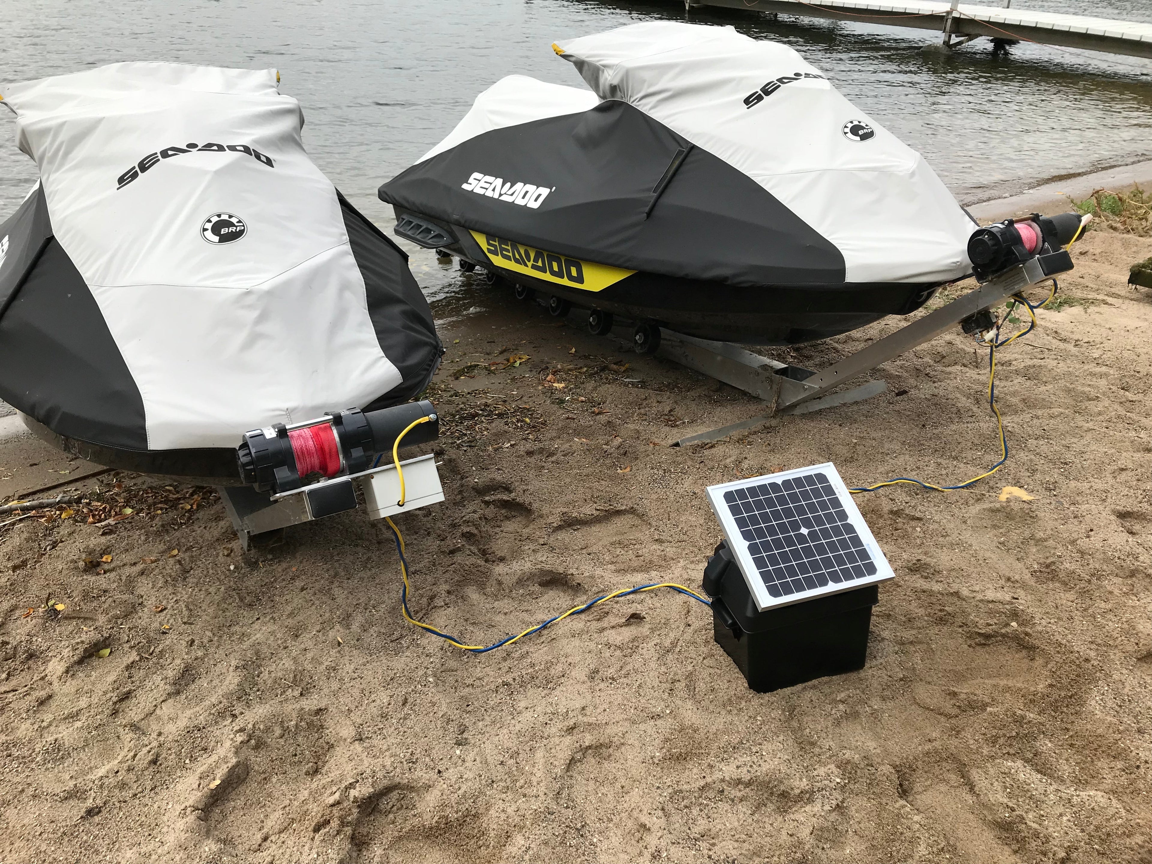 Solar-Ladebatteriekasten für Winde