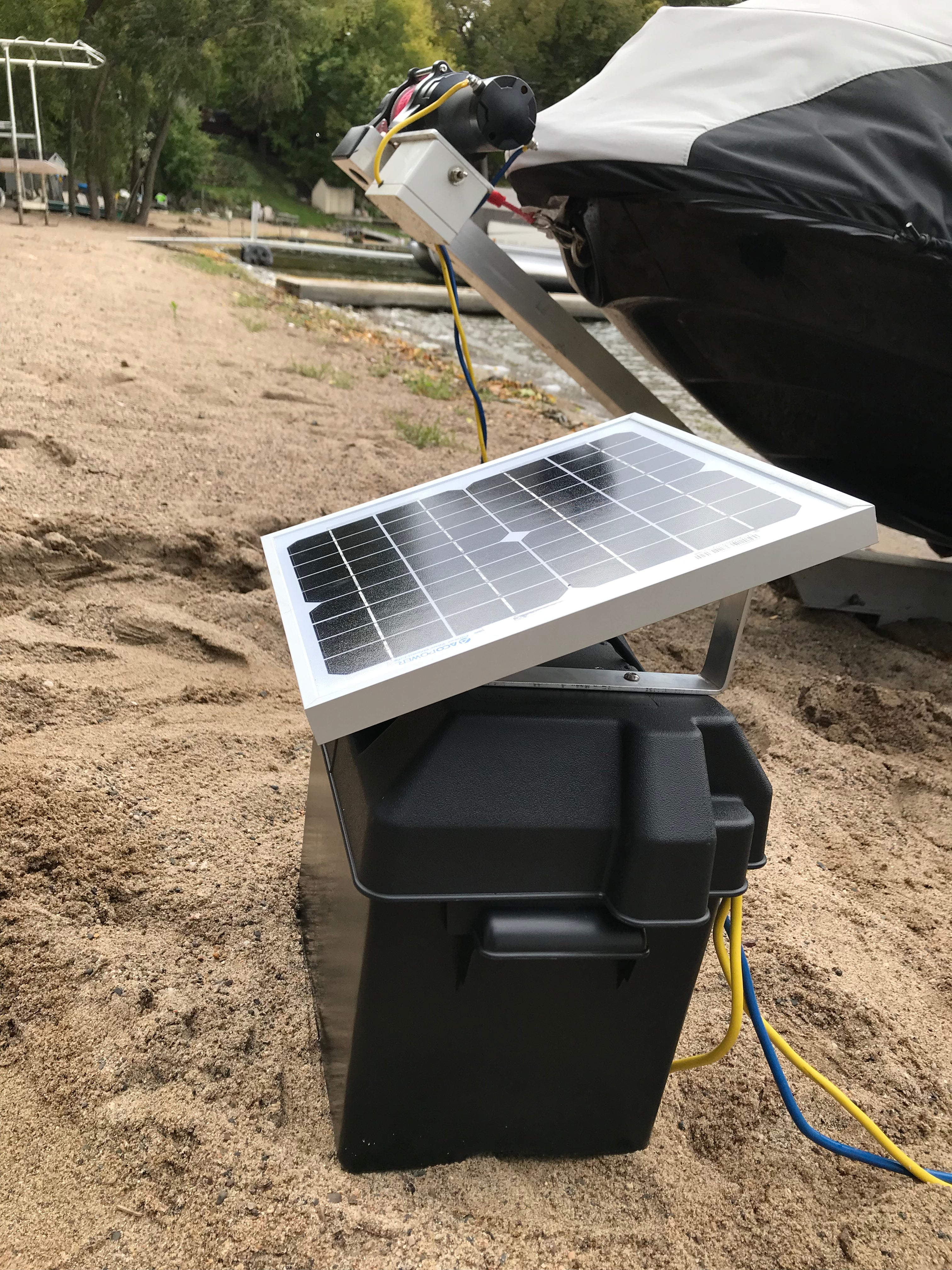 Solar-Ladebatteriekasten für Winde
