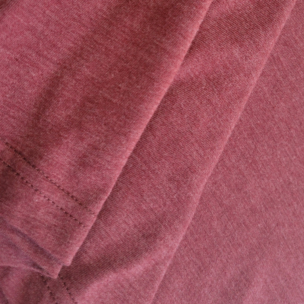 Women's Mountains & Beer V-Neck Tee - Maroon/Tan