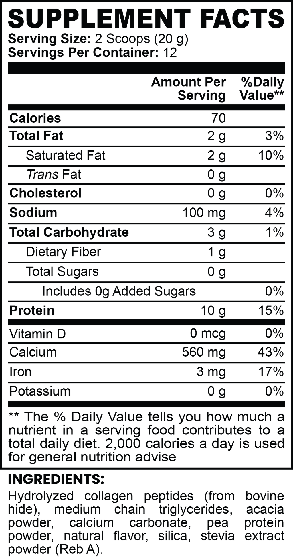 Goiteia Grass-Fed Collagen Creamer (Vanilla) 8.46 Oz (240g)