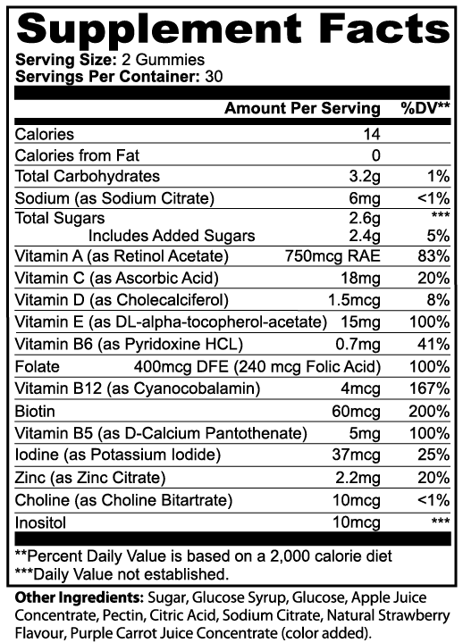 Goiteia Multivitamin Bear Gummies (Adult) 60 gummies