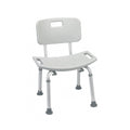 Drive Medical Bathroom Safety Shower Tub Bench Chair With Back, Gray