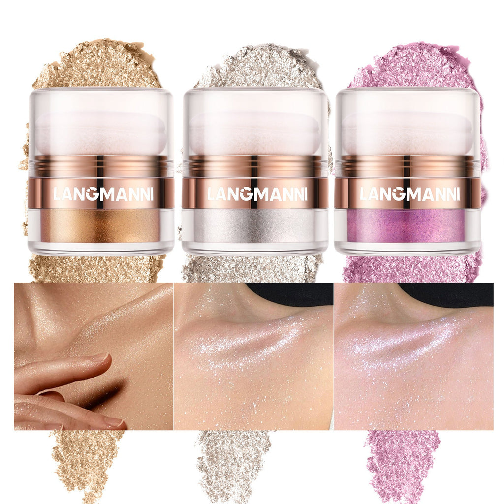 Highlighter Puder für Gesicht und Körper, Rouge, Shading-Puder