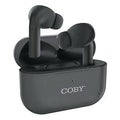 Coby® True Wireless Earpods with Compact Charging Case – Black