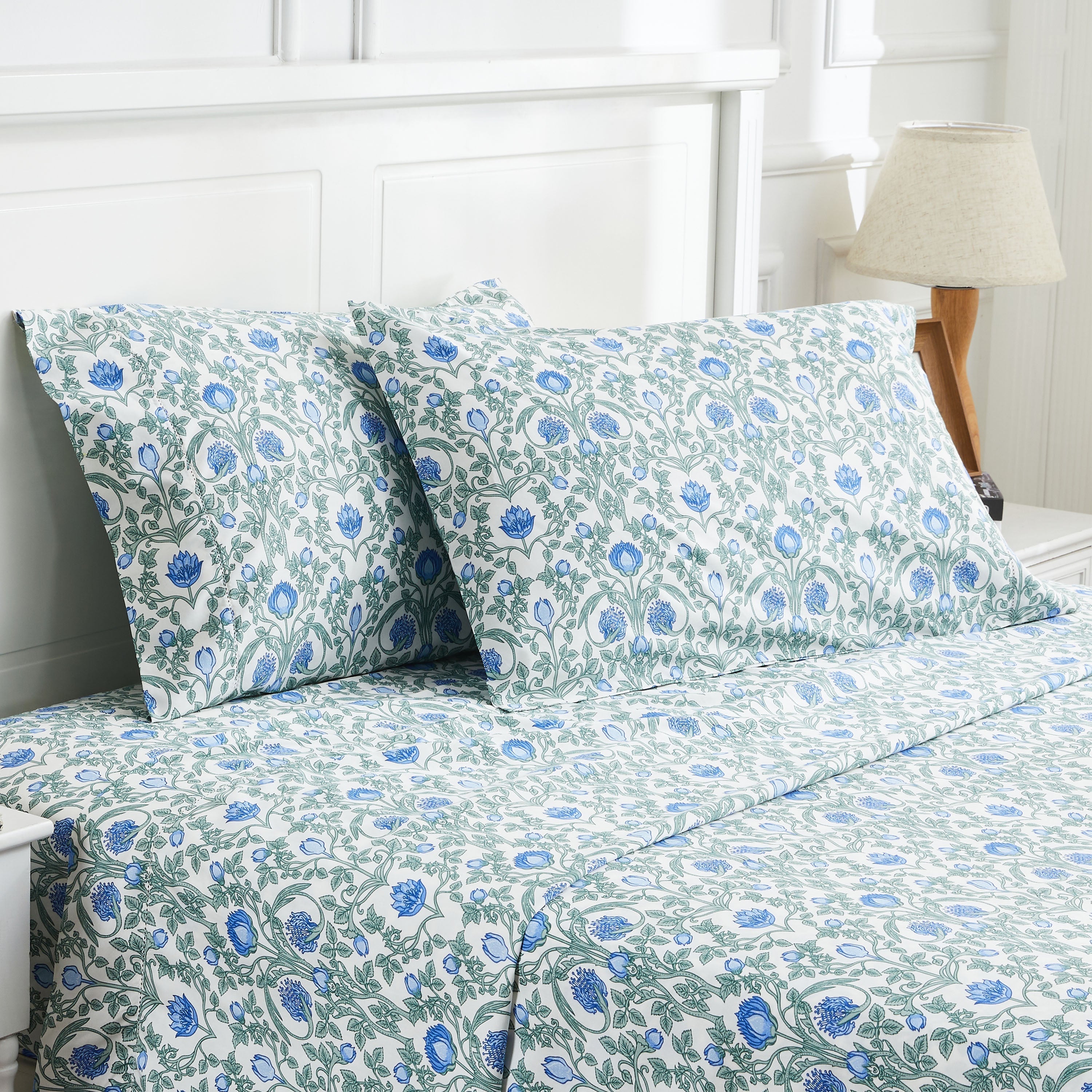 Bettlaken-Set mit Blumenmuster im Arts & Crafts-Stil
