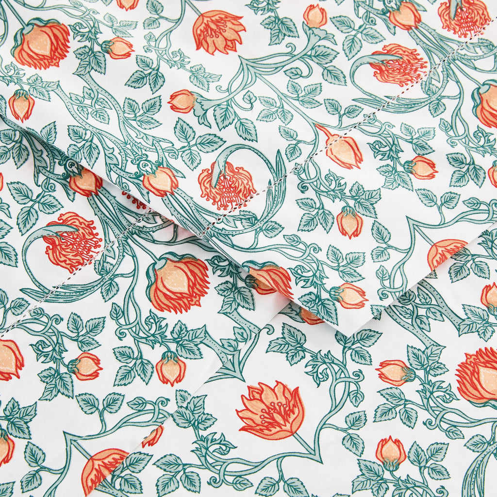 Bettlaken-Set mit Blumenmuster im Arts & Crafts-Stil
