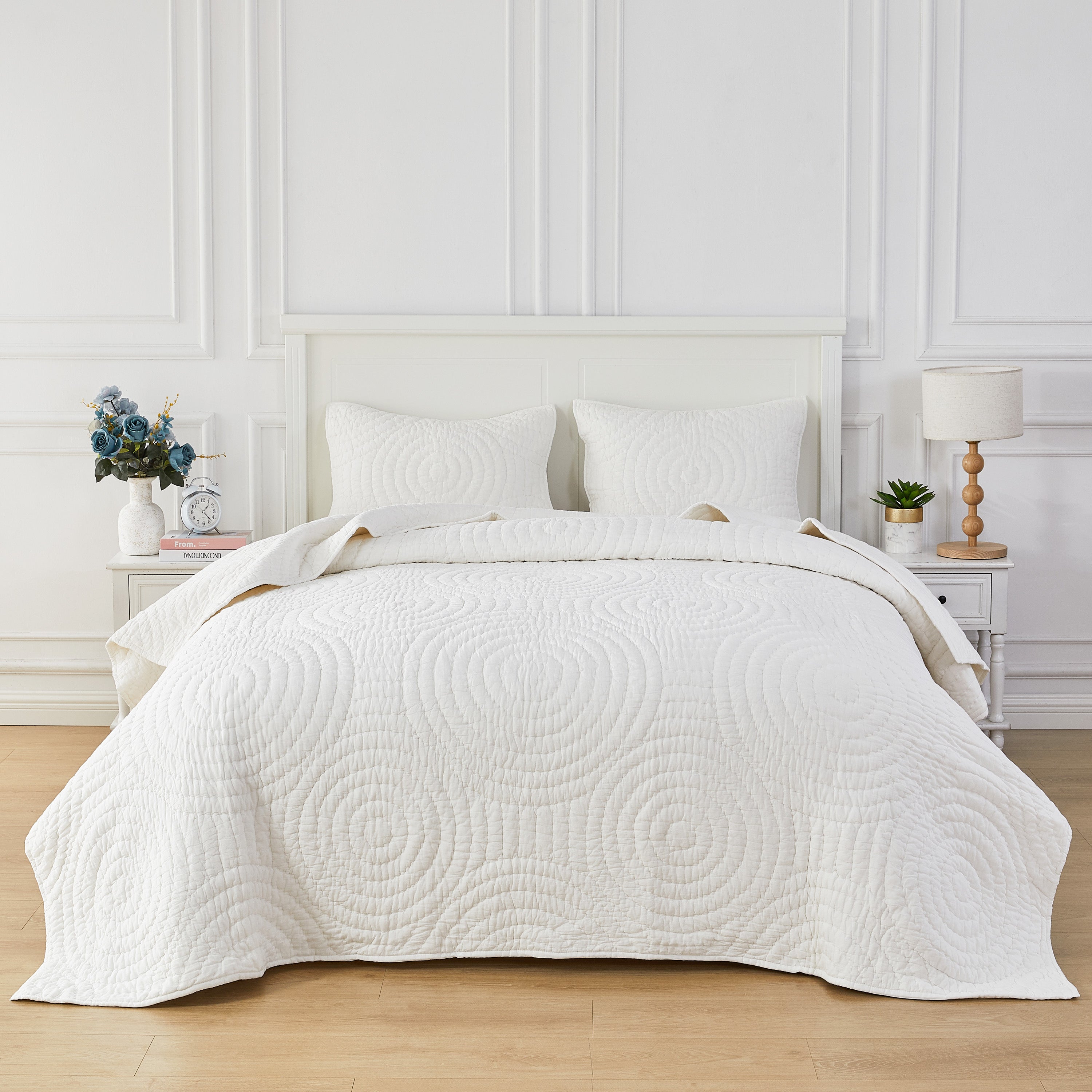 Halo Cotton Voile Handgesticktes Quilt-Set