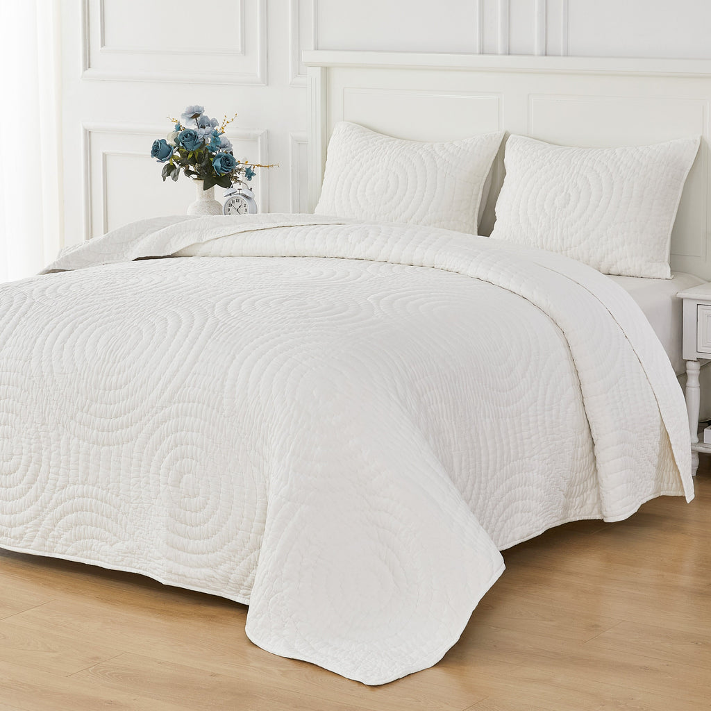 Halo Cotton Voile Handgesticktes Quilt-Set