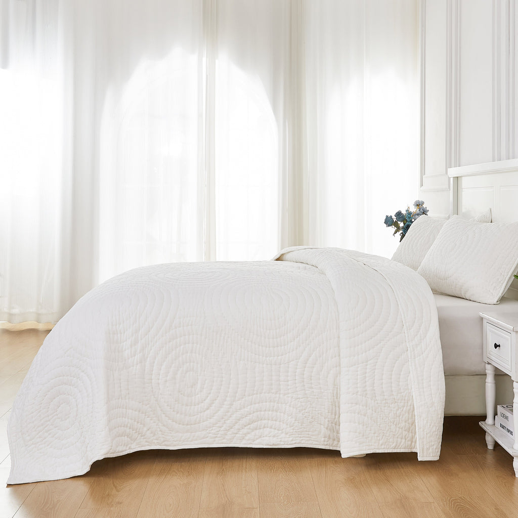 Halo Cotton Voile Handgesticktes Quilt-Set