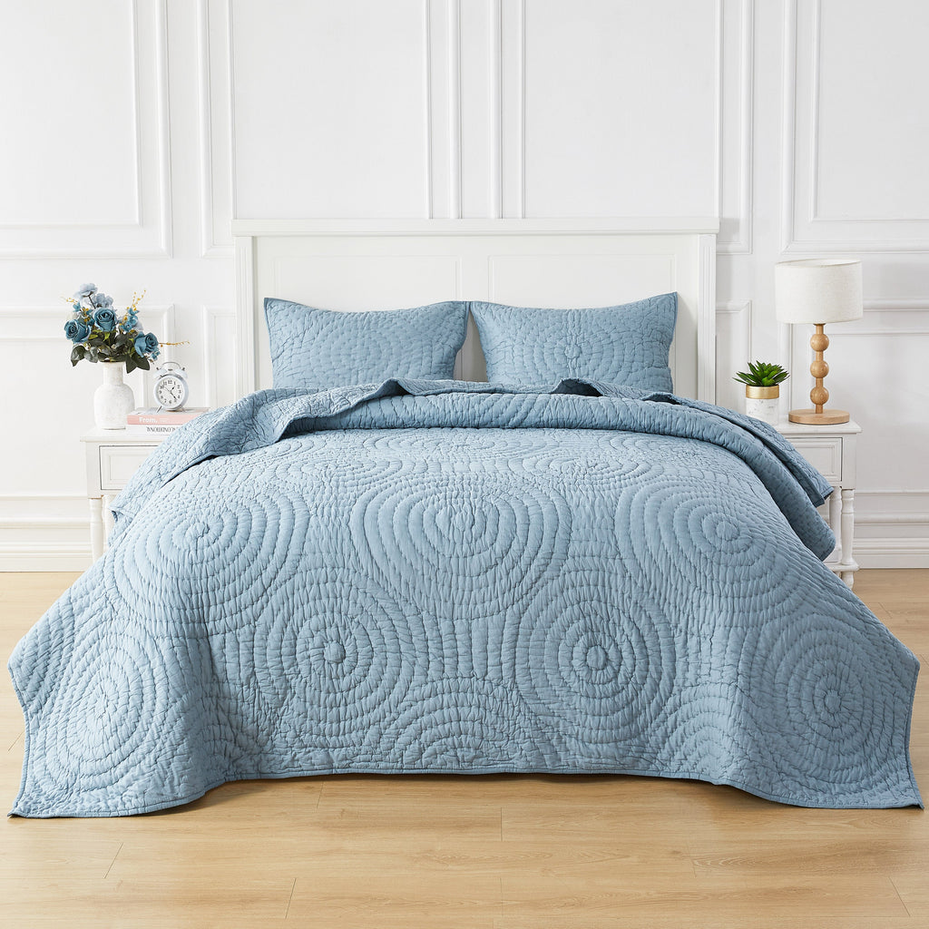 Halo Cotton Voile Handgesticktes Quilt-Set